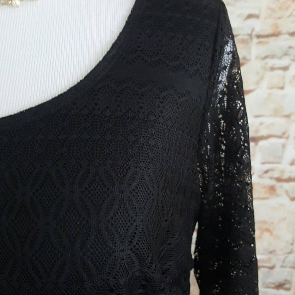 New Love Squared Black Lace (Overlay) Dress - Picture 5 of 6